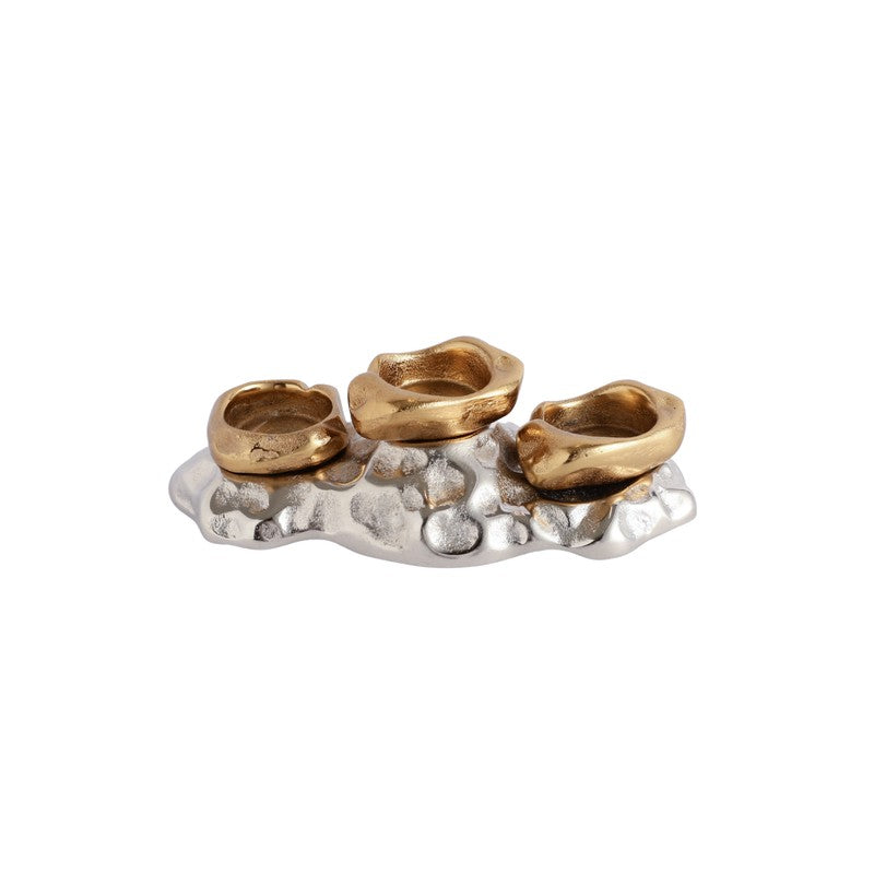 Regal Lotus Candle Holder - Gold media 6