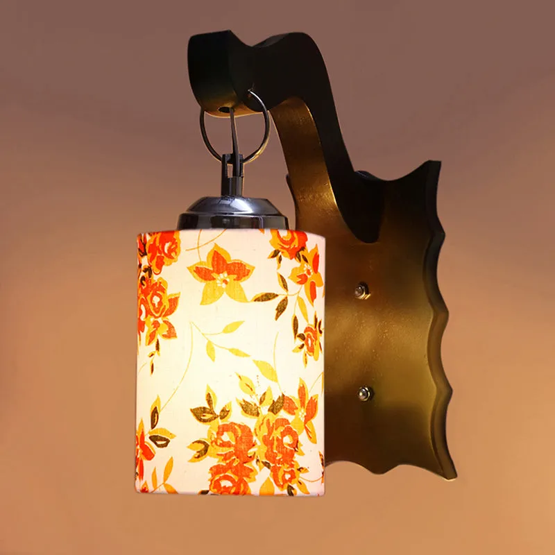 Delphi Printed Wooden Wall Lamp - Orange media 5