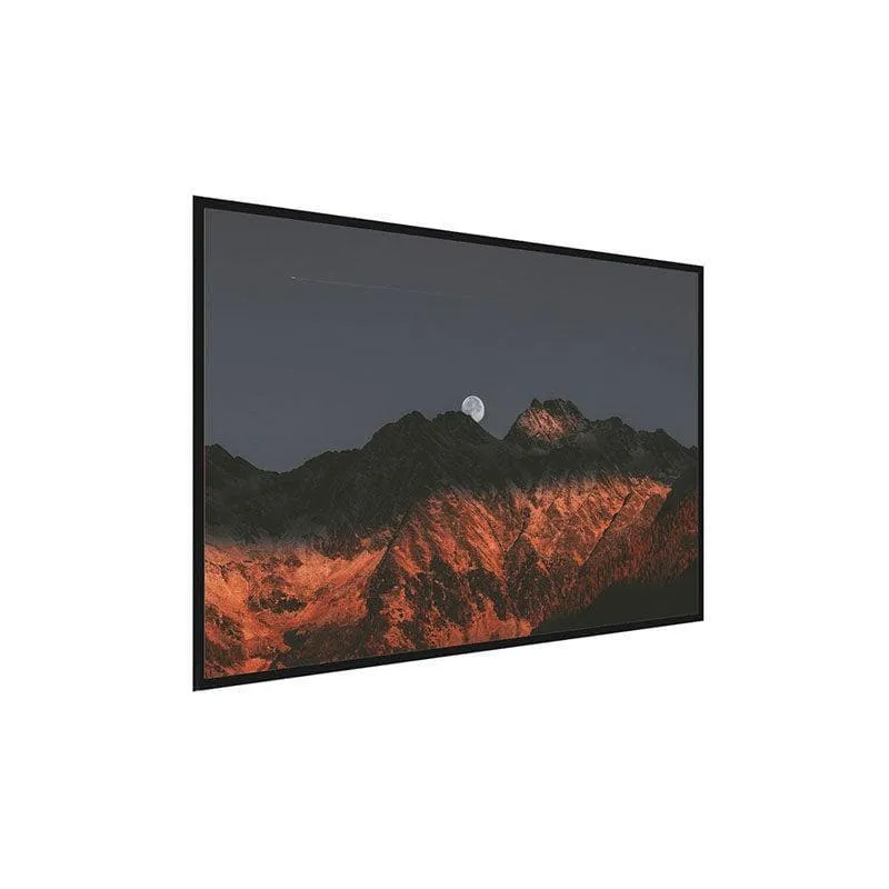 Moon & Mountains Canvas Wall Painting - Black Frame media 3