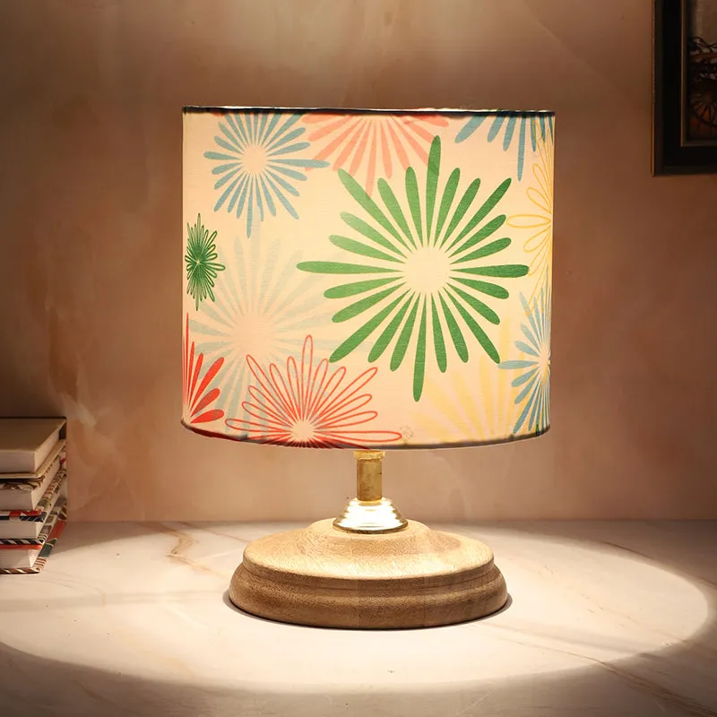 Hikari Pebble Printed Mango Wood Table Lamp - Multicolor media 4