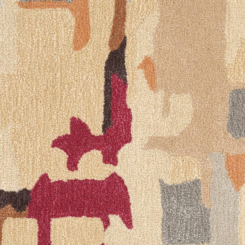 Horus Hand Tufted Abstract Wool & Nylon Carpet - Brown & Beige media 4