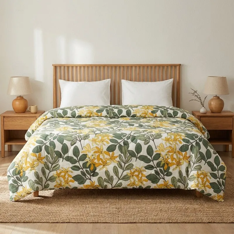 Golden Canopy Cotton Comforter - 350 GSM - 1