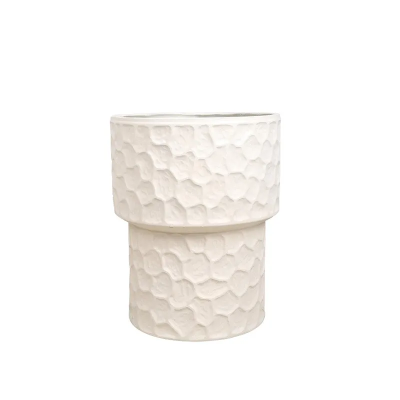 Peblora Floor Planter - White media 6