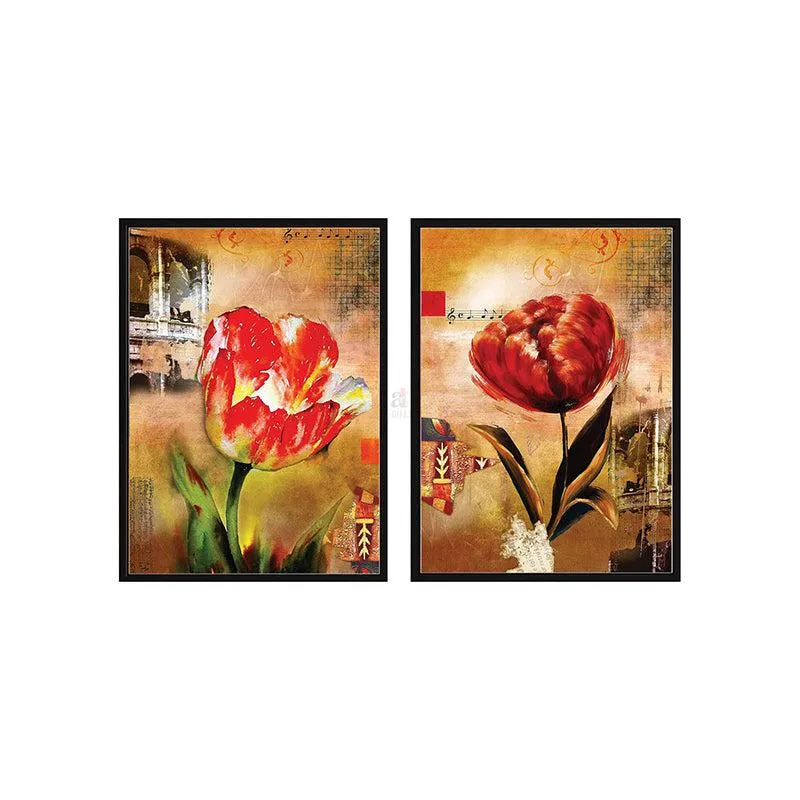 Primo Rose Wall Painting - Set Of Two media 5