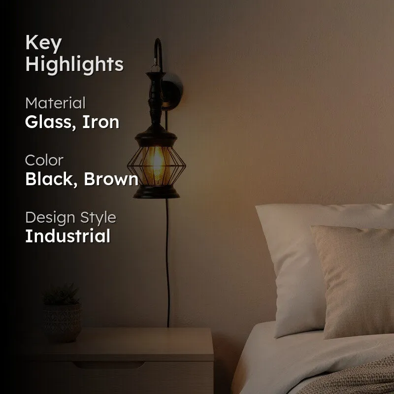 Modern Noir Iron Wall Lamp media 2