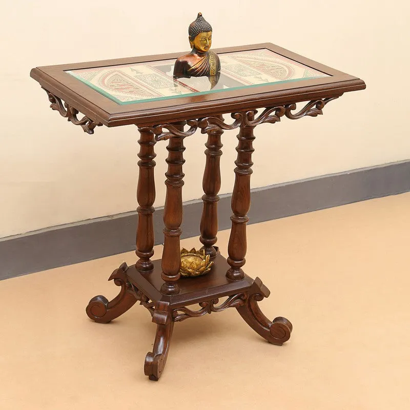 Kama Teak Wood Console Table media 1