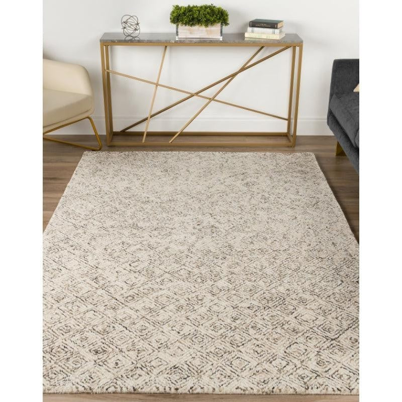 Timeless Textures Hand Tufted Wool Rug - Brown & White media 3
