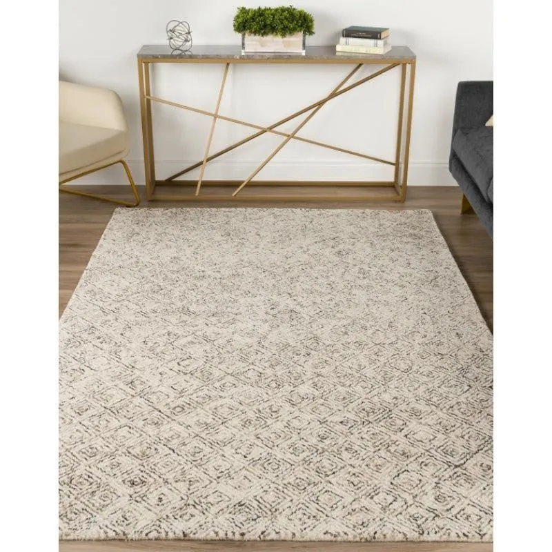 Timeless Textures Hand Tufted Wool Rug - Brown & White media 3