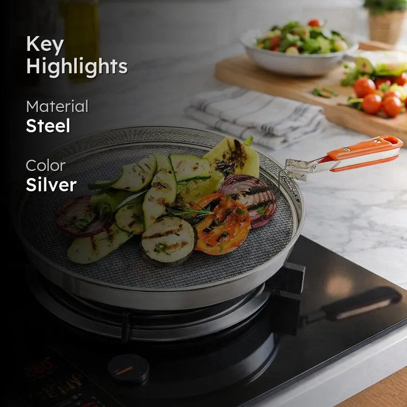 Durable Steel Roti & Chapati Grill Mesh with Handle media 2