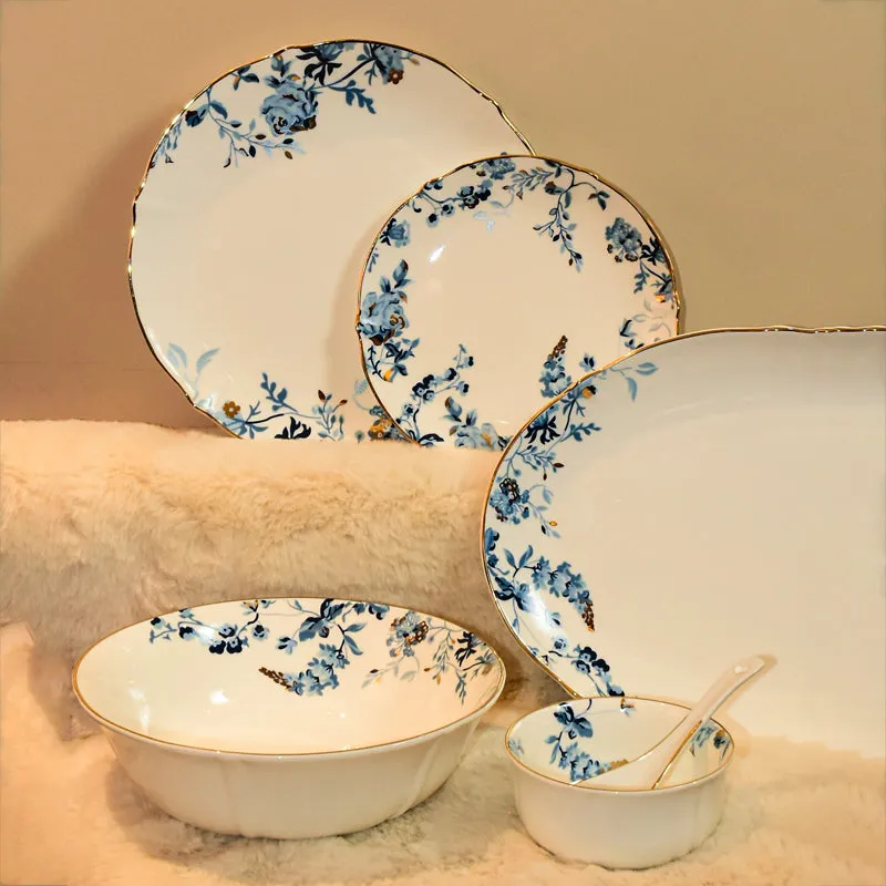 Verona 24k Gold Brushed Bone China Dinner Set - 21 Piece Set media 5