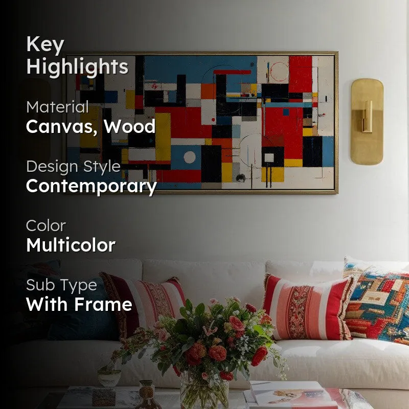 Gridlock Canvas Wall Painting With Frame media 2