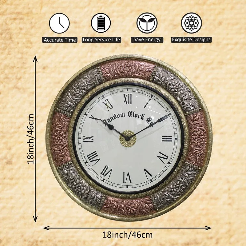 Ornexa Brass Analog Wall Clock media 10