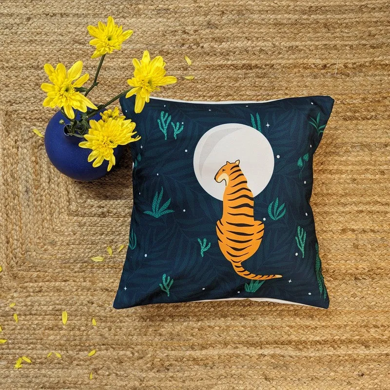 Jungle Tiger & Full Moon Cushion Covers media 3
