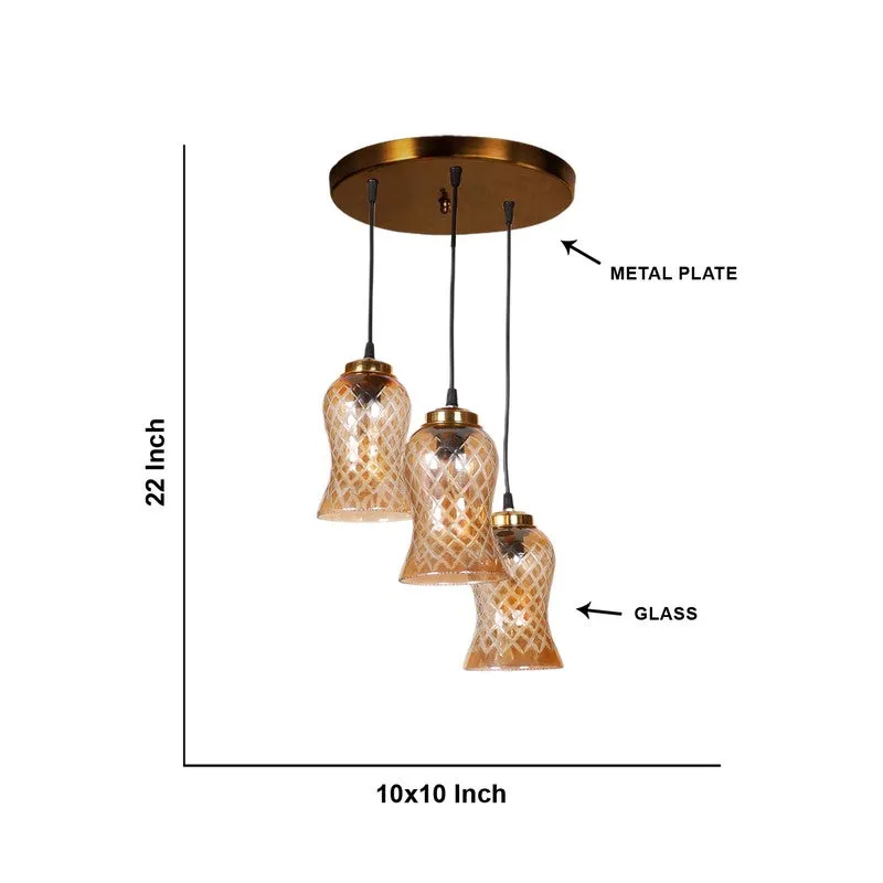 AquaVitra Glass Ceiling Lamp - Gold media 6