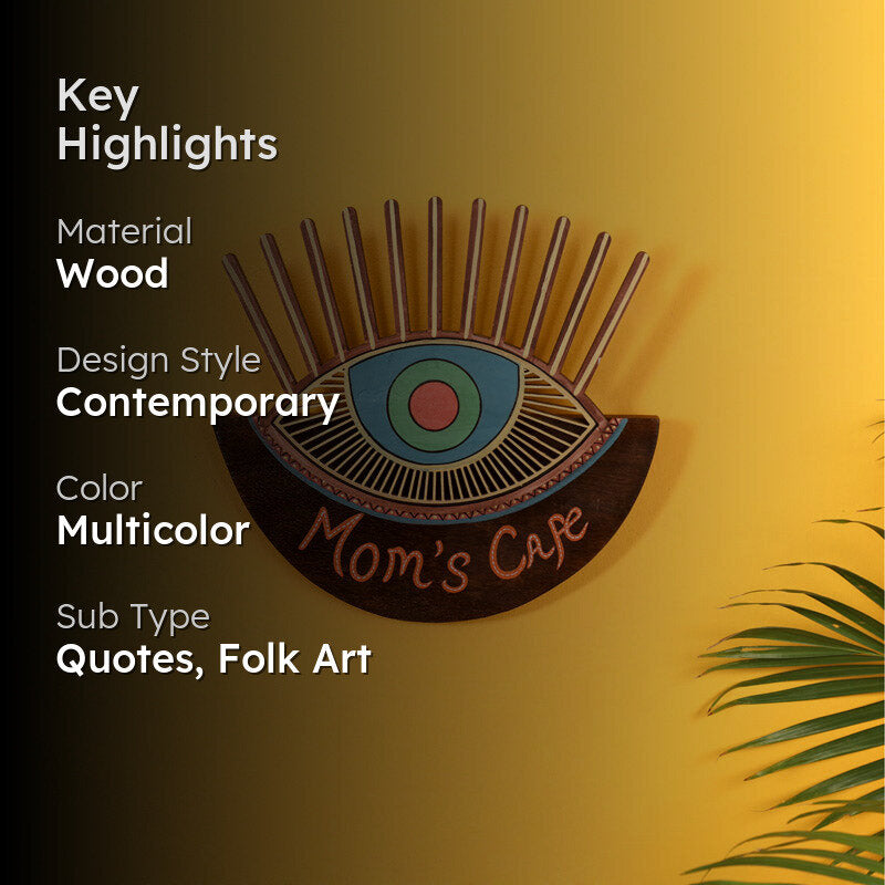 Mom's Cafe Handcrafted Wooden Wall Accent media 2
