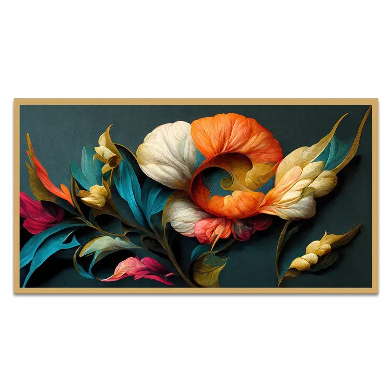 Siva Abstract Flora Canvas Wall Painting media 3