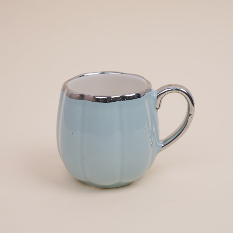 Magina Porcelain Tea Cup (180 mL Each/Blue) -  Set of Six media 4