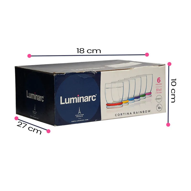 Luminarc Cortina Whiskey Glass (310 mL) - Set Of Six media 7