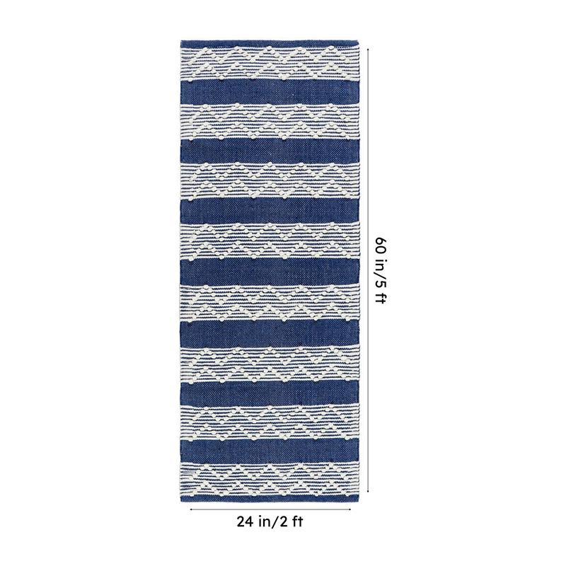 Weavax Cotton Runner Rug - Blue media 7