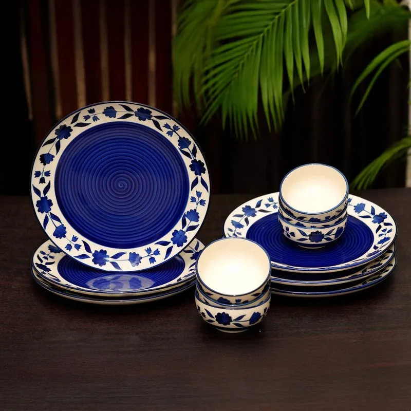 Clayora Atelier Ceramic Dining Set (Blue) - 12 Piece Set media 1