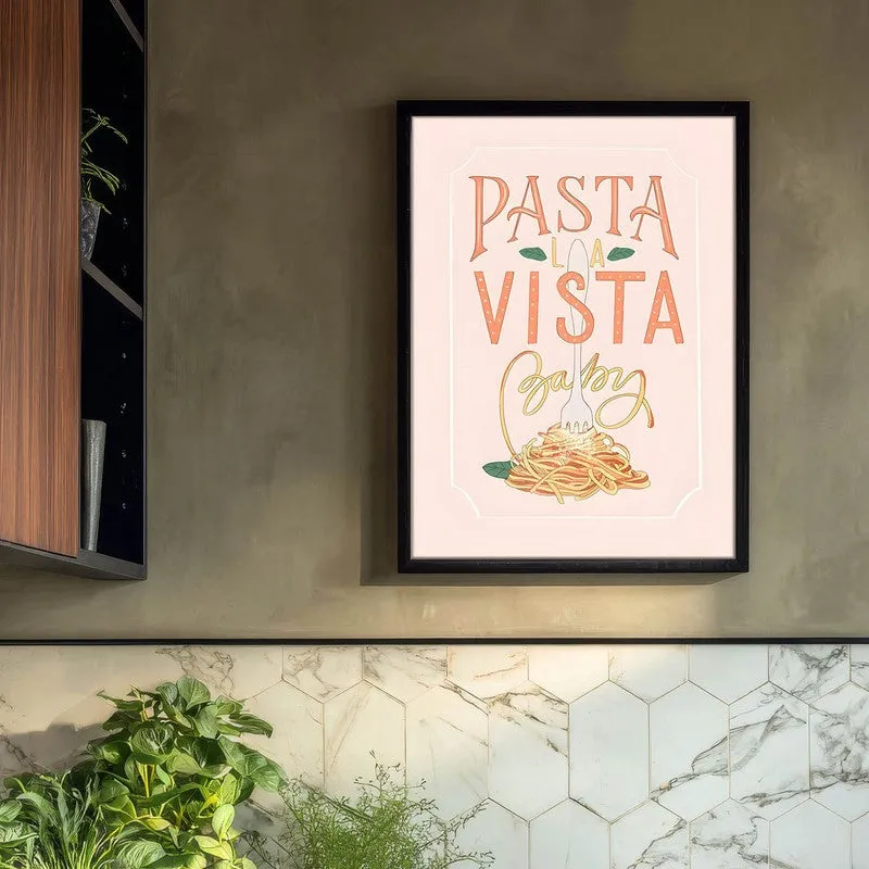 Pasta Vista Archival Canvas Wall Art - Black media 3