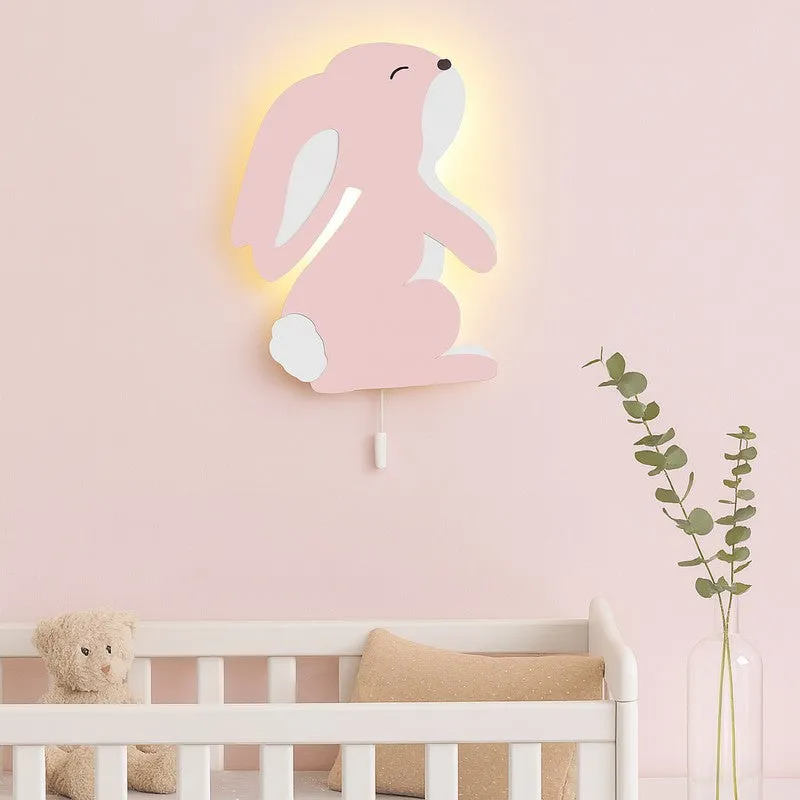 Bunny Moonlight Battery Operated MDF Wall Lamp media 1