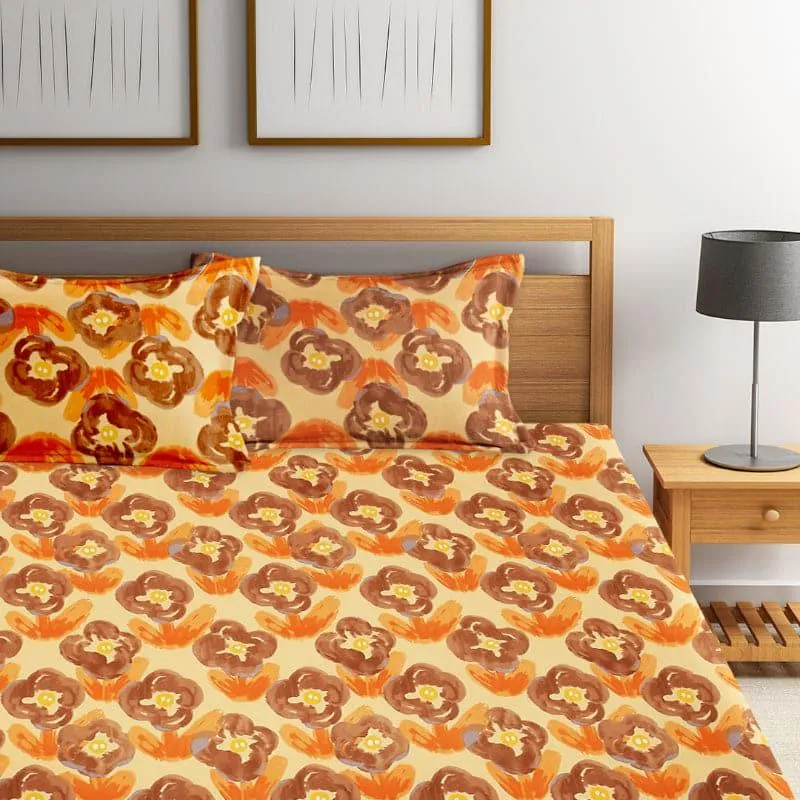 Reika Printed Microfiber Bedsheet Old - 130 GSM media 1