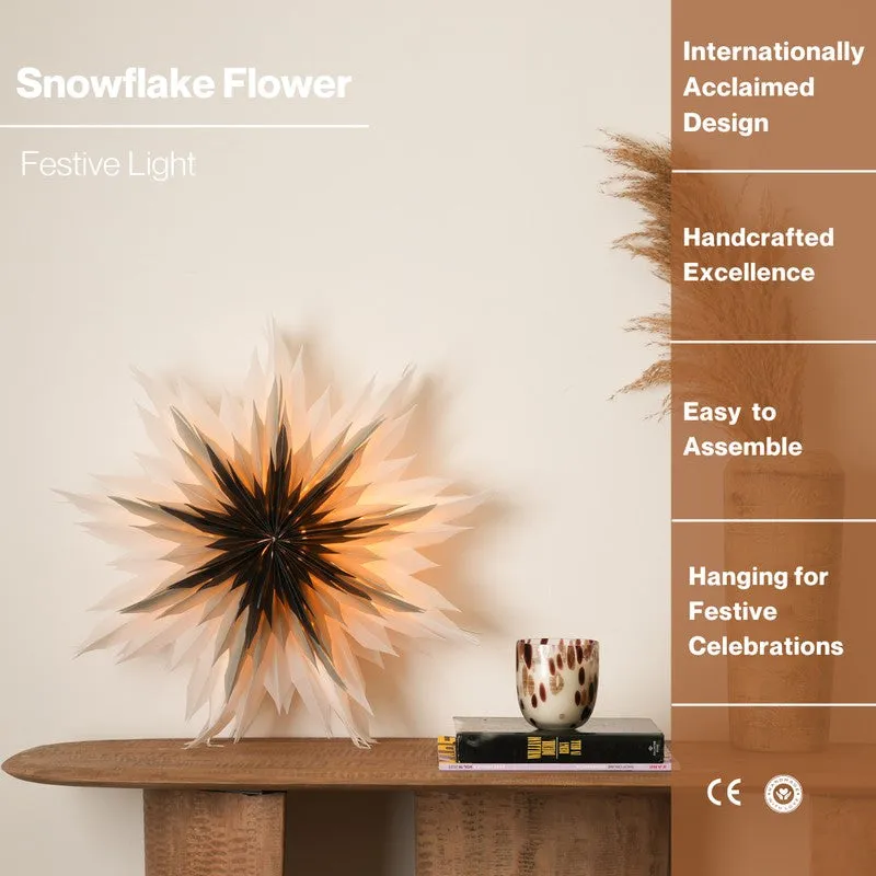 Fig Living Snowflake Flower Festive Light - Black media 8