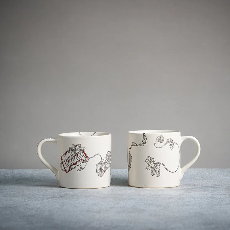 Casette Ceramic Coffee Mug (300 mL) -White media 6
