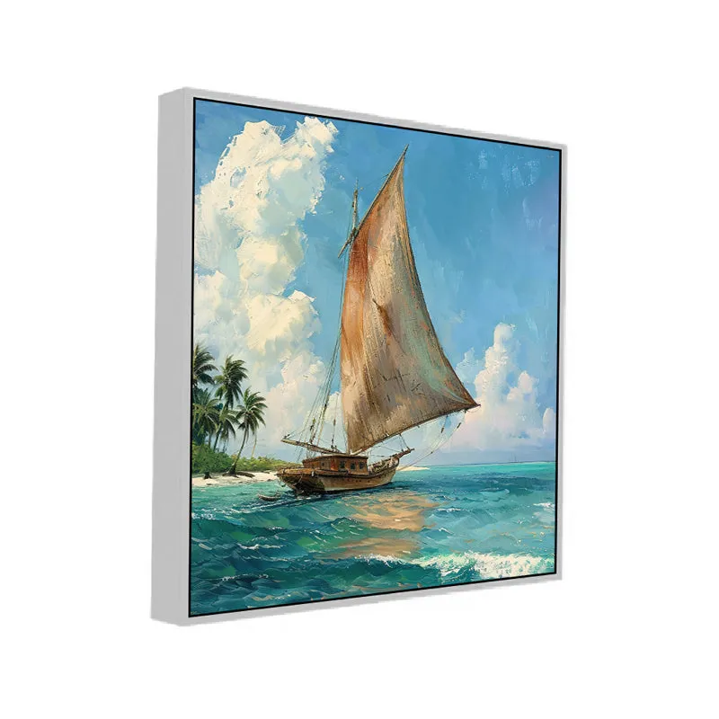 Tropical Sails Canvas Wall Art With Frame media 3