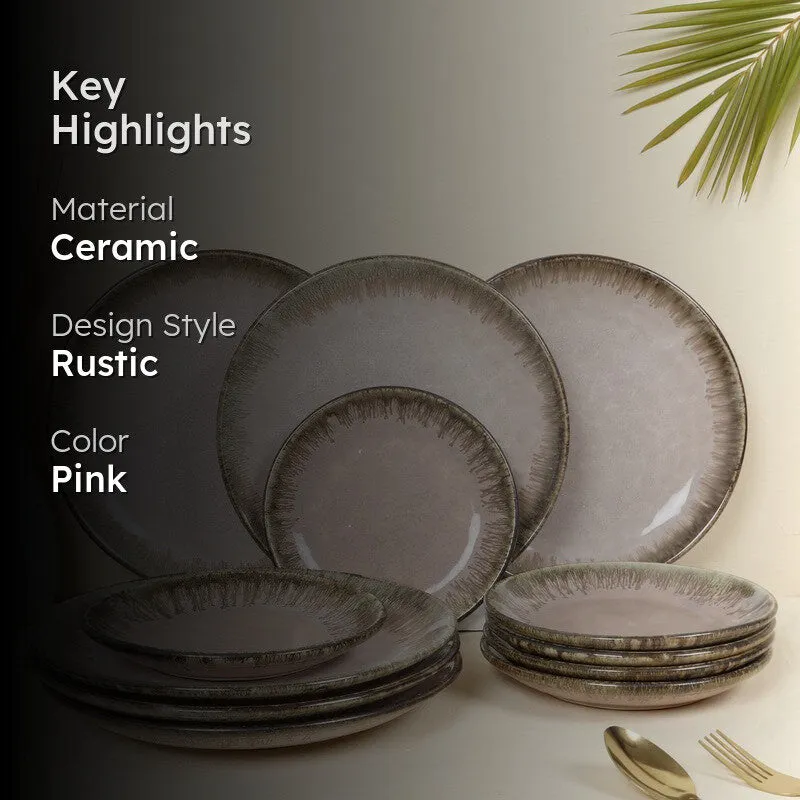 Crestora Elegance Dinner Plate (Pink) - Set of Twelve media 2
