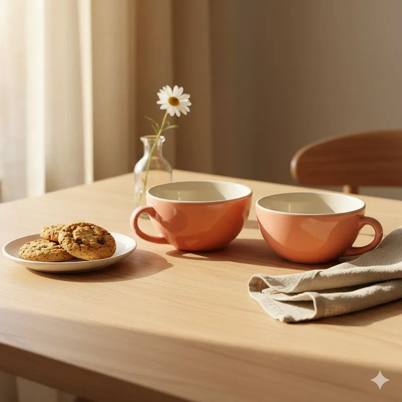 Sip Ceramic Coffee Mug (320 mL Each) - Set Of Two media 1