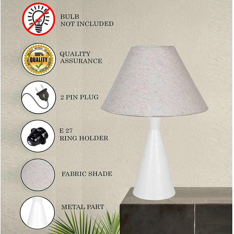 Neux Metal Table Lamp - Beige,White media 4