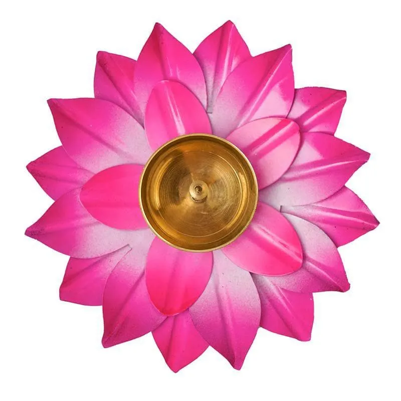 Sacred Bloom Diya- Pink media 4