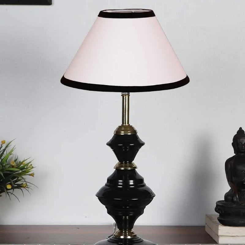 Kentiko Fabric Table Lamp - White,Black media 4
