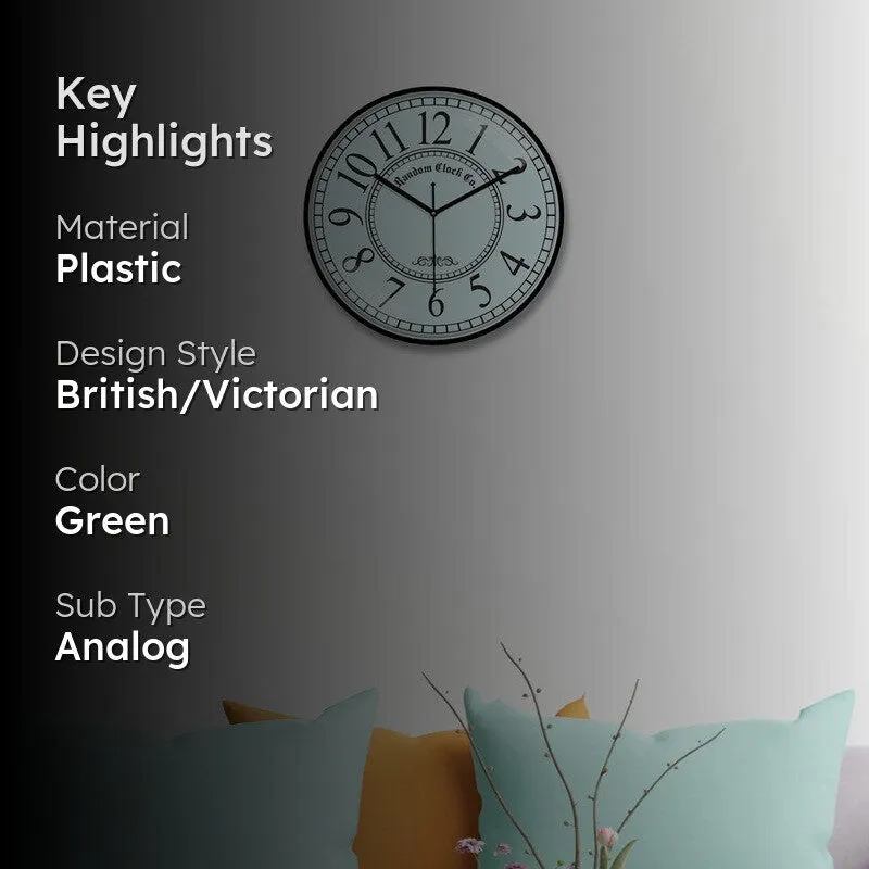 Timeaura Premium Silent Sweep Wall Clock - Green media 2