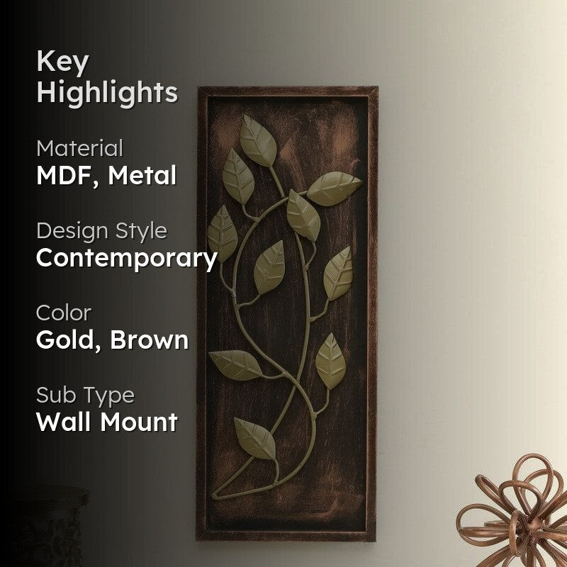Twining Leaves Metal Wall Accent media 2