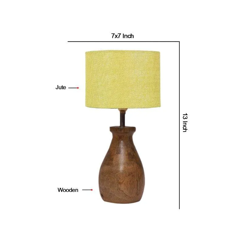 Sheldo Mista Fabric Table Lamp - Yellow,Brown media 5