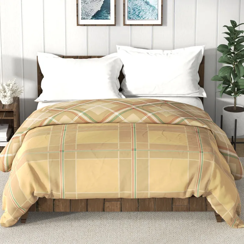 Nautica Plaid Reversible Comforter (Sand) - 130 GSM media 3