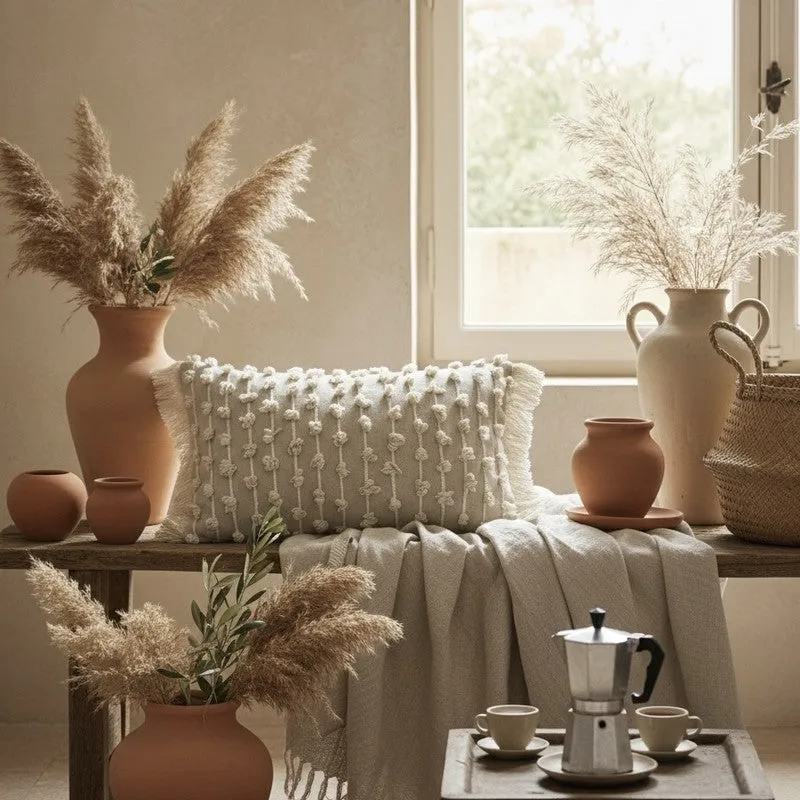 Bunchy Knot Embroidered cushion cover media 4