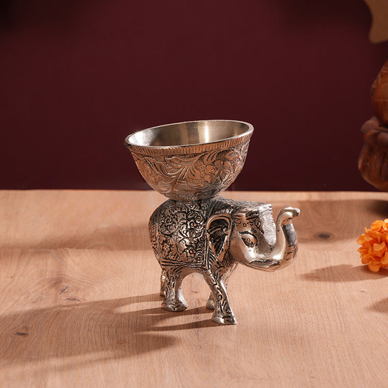 Ornate Haathi Accent Bowl media 4