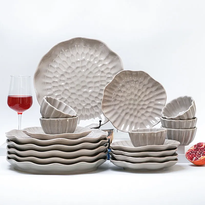 Ripple Ceramic Dinner Set - 18 Piece Set media 1