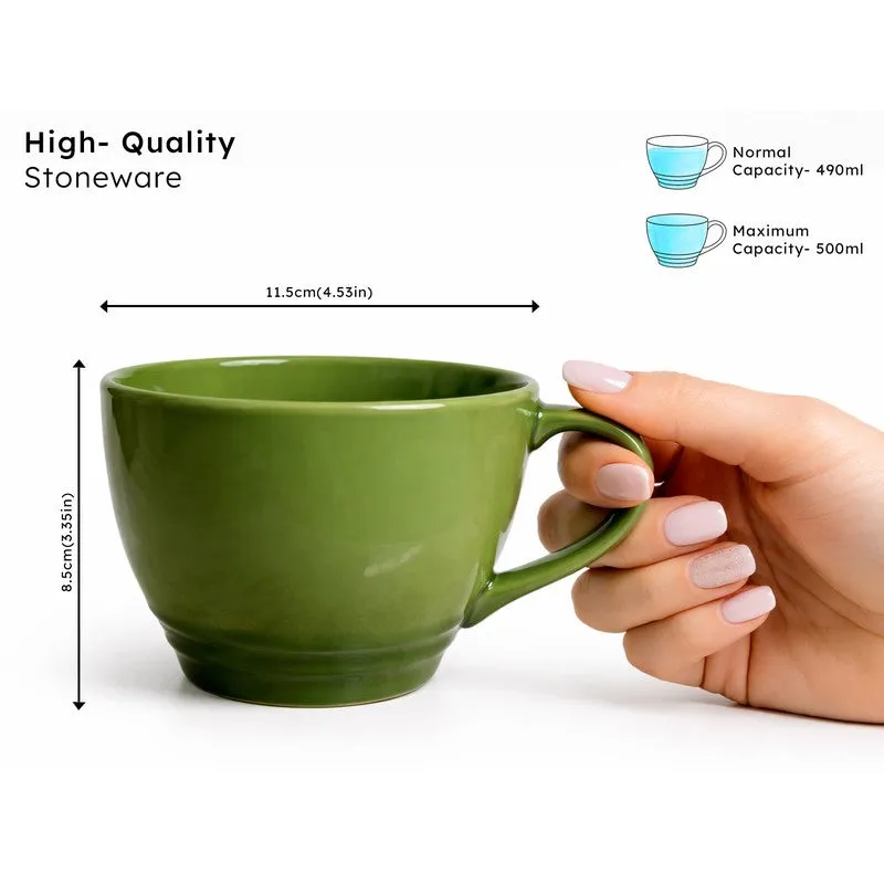 Whimsi Ceramic Coffee Mug (500 mL) - Green media 7