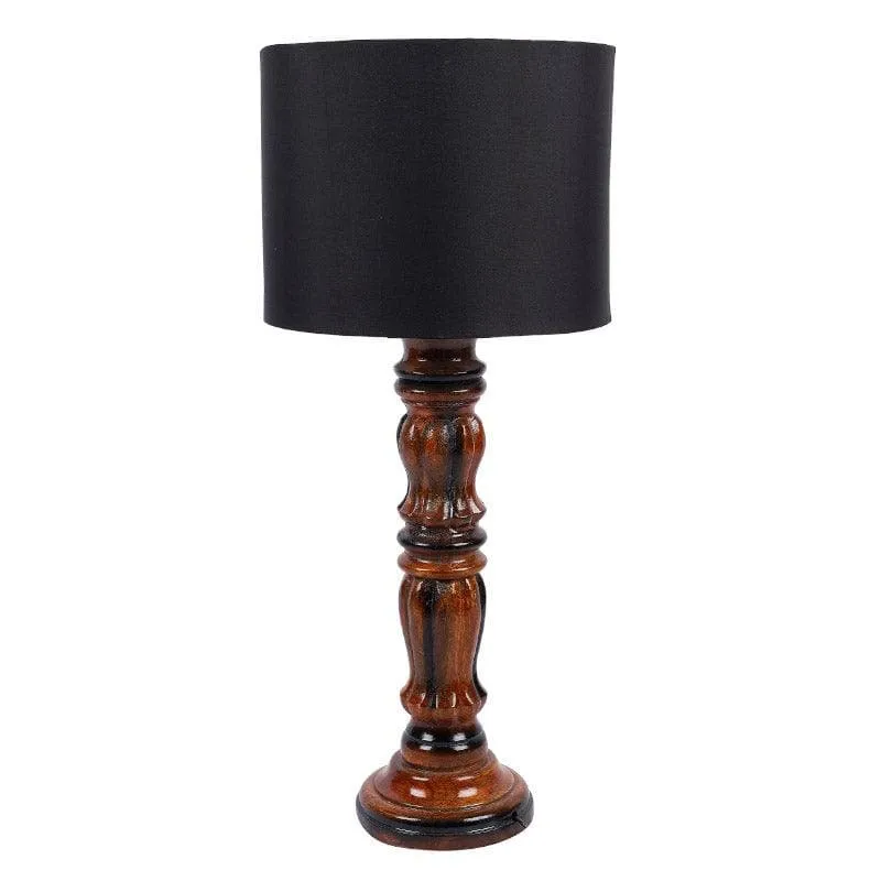 Blace Gilmore Fabric Table Lamp - Black,Brown media 4
