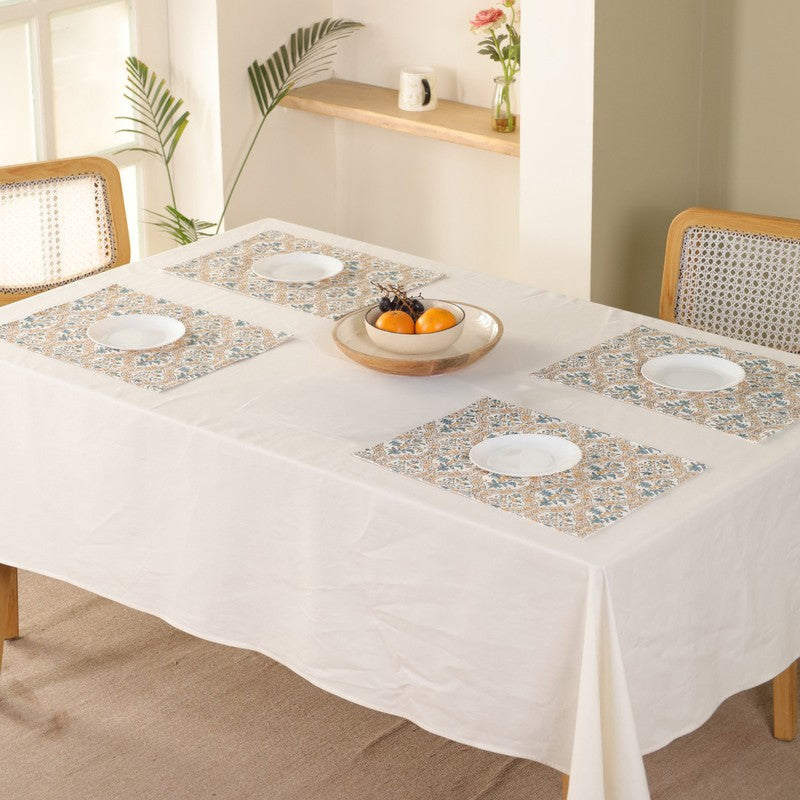 Floral Aura Canvas Table Mats - Set Of Four