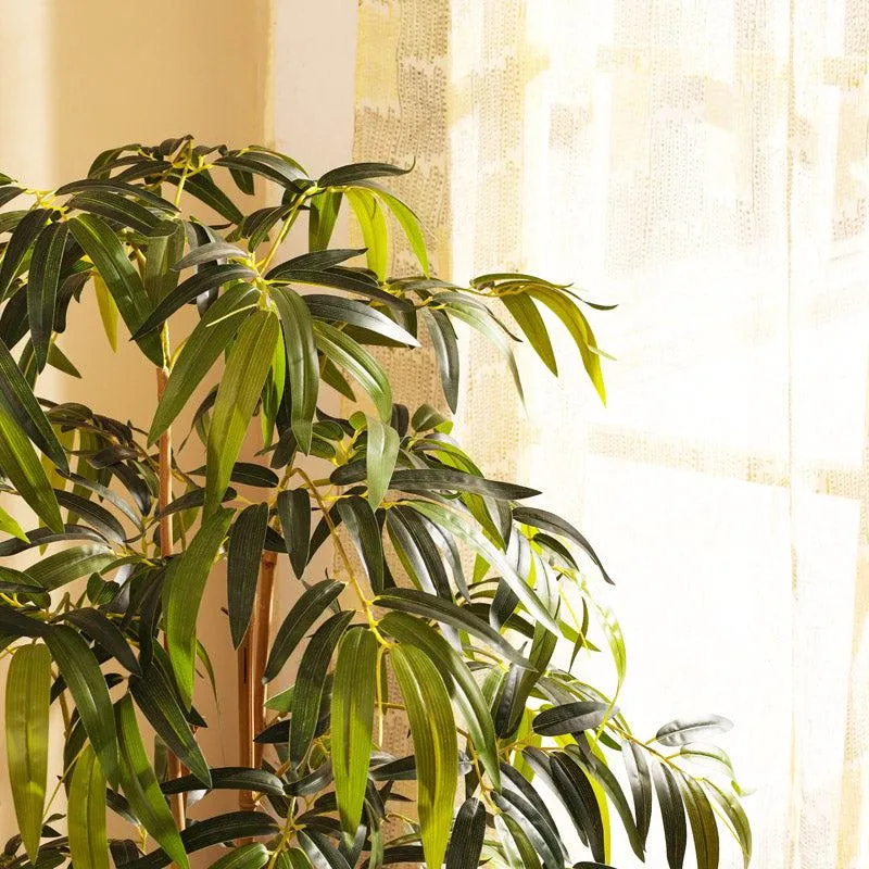 Artificial Realistic Bamboo Plant With Black Plastic Pot - 3.9 Feet media 6