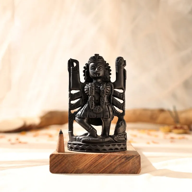 Goddess Kali Divine Ebony Wood Idol media 3