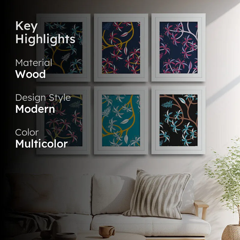Modern Colors Wall Art With Frame - Set Of Six media 2
