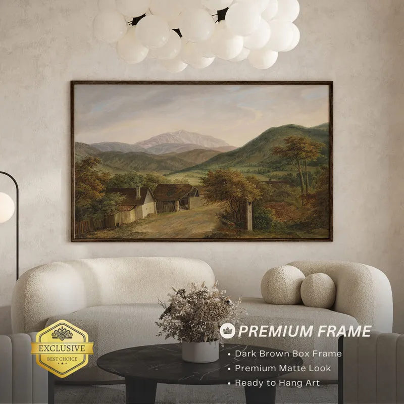 Mountain Homes Wood Wall Art With Frame - Black media 3