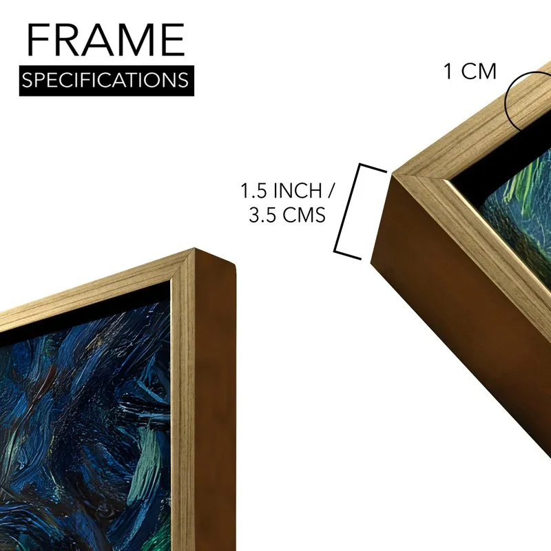Soulful Stare Canvas Wall Painting With Frame media 8